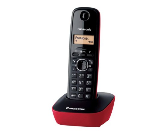 Telefon bezprzewodowy Panasonic KX-TG 1611 czarno-czerwony